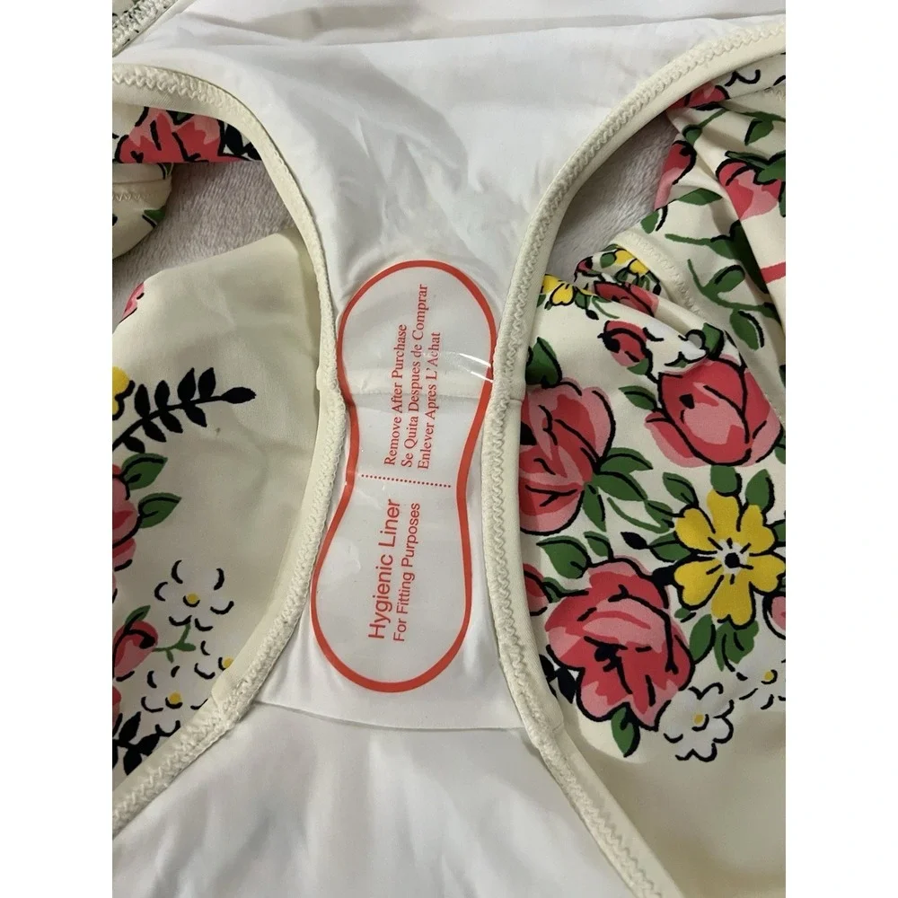 NWT‎ Tory Burch Printed Swim High Waisted Bottoms Size L Garden Veil 73172 0220